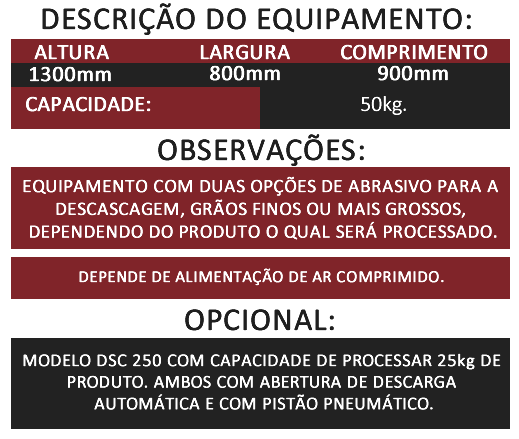 Descascadora 50kg